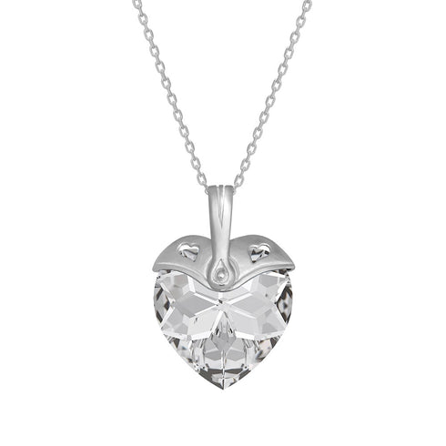 Серебряный кулон "Купидон II" с кристаллами Swarovski™